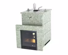 Дровяная печь EASYSTEAM Анапа сталь AISI 430 жадеит