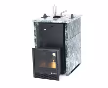 Дровяная печь EASYSTEAM Анапа (в трехстороннем кожухе) сталь AISI 321 змеевик