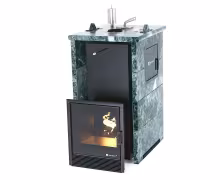 Дровяная печь EASYSTEAM Сочи М2 (в трехстороннем кожухе) сталь AISI 321 змеевик