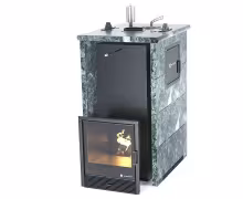 Дровяная печь EASYSTEAM Геленджик М2 (в трехстороннем кожухе) сталь AISI 430 змеевик