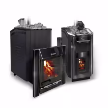 Дровяная печь Ермак Люкс Black 30