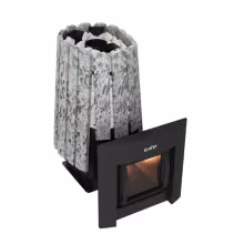 Дровяная банная печь ГриллД Cometa Vega 350 Window Max Stone (Серпентинит)