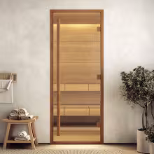 Дверь для хамам Doorwood АРТ Wood 13 Бронза 900х2000 мм