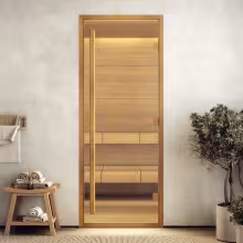 Дверь для хамам Doorwood АРТ Wood 12 Бронза Матовая 700х1800 мм