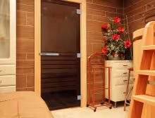 Дверь для бани и сауны Doorwood Эталон Лайт Бронза (стекло 8мм) 700х1900 мм