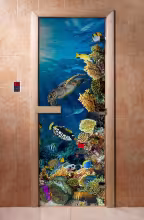 Дверь для бани и сауны Doorwood с фотопечатью A087 700х1900 мм