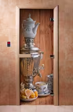 Дверь для бани и сауны Doorwood с фотопечатью A074