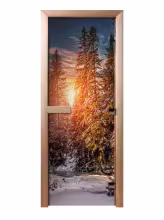 Дверь для сауны Maestro Woods Зимний закат 700х2000 правая