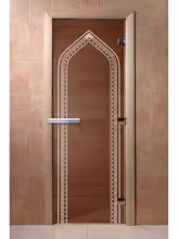 Дверь для бани и сауны Doorwood "Арка бронза" 700х2100 мм
