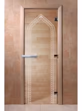 Дверь для бани и сауны Doorwood "Арка прозрачная" 900х2100 мм