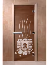Дверь для бани и сауны Doorwood "Банька бронза" 900х2100 мм