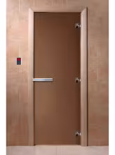 Дверь для бани и сауны Doorwood "Бронза матовая"
