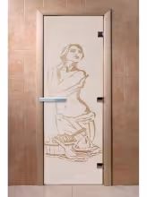 Дверь для бани и сауны Doorwood "Искушение сатин"
