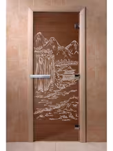 Дверь для бани и сауны Doorwood "Китай бронза" 700х2000 мм