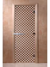 Дверь для бани и сауны Doorwood "Мираж бронза" 600х1800 мм