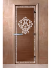 Дверь для бани и сауны Doorwood "Версаче бронза" 800х2000 мм