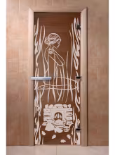 Дверь для бани и сауны Doorwood "Волшебный пар бронза" 600х1900 мм