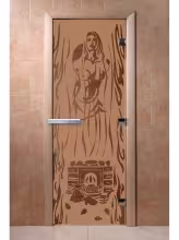 Дверь для бани и сауны Doorwood "Горячий пар бронза матовая" 900х2100 мм