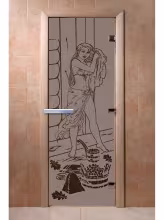 Дверь для бани и сауны Doorwood "Дженифер черный жемчуг матовая" 700х1900 мм