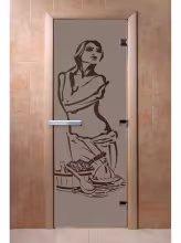 Дверь для бани и сауны Doorwood "Искушение черный жемчуг матовая"