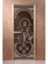 Дверь для бани и сауны Doorwood "Посейдон черный жемчуг"
