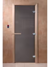 Дверь для бани и сауны Doorwood "Сумерки" Графит 700х1900 мм