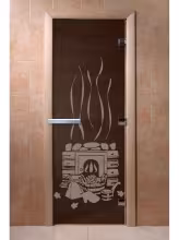 Дверь для бани и сауны Doorwood "Банька черный жемчуг" 700х1900 мм
