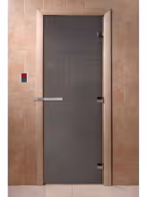 Дверь для бани и сауны Doorwood "Графит" 700х1900 мм