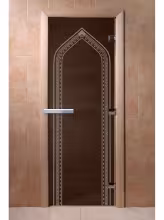 Дверь для бани и сауны Doorwood "Арка графит" 700х1900 мм