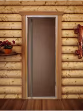 Дверь для бани и сауны Doorwood Престиж Flash Royal Бронза Матовая