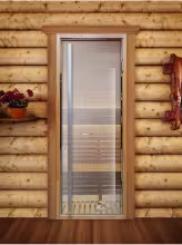 Дверь для бани и сауны Doorwood Престиж Flash Royal Прозрачная