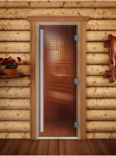 Дверь для бани и сауны Doorwood Престиж PRO (Стекло 10мм) бронза 800х2000 мм