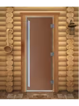 Дверь для бани и сауны Doorwood Престиж PRO (Стекло 10мм) бронза матовая 800х2000 мм