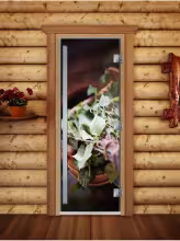 Дверь для бани и сауны Doorwood Престиж Фотопечать А008