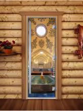 Дверь для бани и сауны Doorwood Престиж Фотопечать А027 800х2000 мм