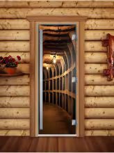 Дверь для бани и сауны Doorwood Престиж Фотопечать А037