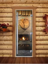 Дверь для бани и сауны Doorwood Престиж Фотопечать А038