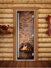 Дверь для бани и сауны Doorwood Престиж Фотопечать А039 800х2000 мм