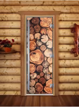 Дверь для бани и сауны Doorwood Престиж Фотопечать А044 800х2000 мм