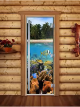 Дверь для бани и сауны Doorwood Престиж Фотопечать А067 700х1900 мм