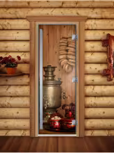 Дверь для бани и сауны Doorwood Престиж Фотопечать А076 800х2000 мм