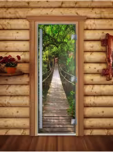 Дверь для бани и сауны Doorwood Престиж Фотопечать А083
