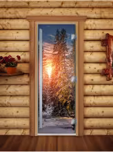 Дверь для бани и сауны Doorwood Престиж Фотопечать А093