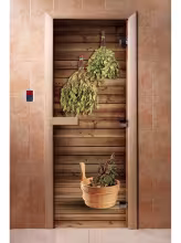 Дверь для бани и сауны Doorwood с фотопечатью A004 800х2000 мм