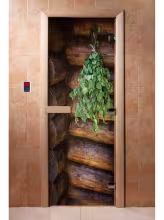 Дверь для бани и сауны Doorwood с фотопечатью A007