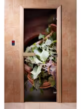 Дверь для бани и сауны Doorwood с фотопечатью A008