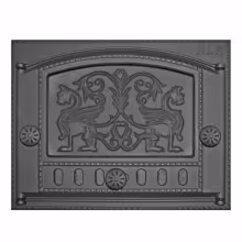 Дверка топочная Литком каминная ДК-2Б, «Грифоны»