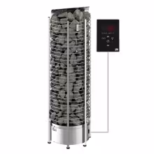 Электрическая печь Sawo Tower напольная пристенная, 9,0 кВт, нерж. сталь, артикул TH5-90Ni2-WL-P, выносной пульт
