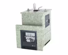 Газо-дровяная печь EASYSTEAM Анапа М2 сталь AISI 321 комплектация с САБК-40 жадеит