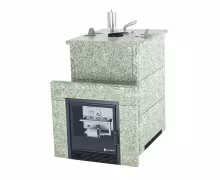 Газо-дровяная печь EASYSTEAM Анапа сталь AISI 430 комплектация с САБК-40 жадеит